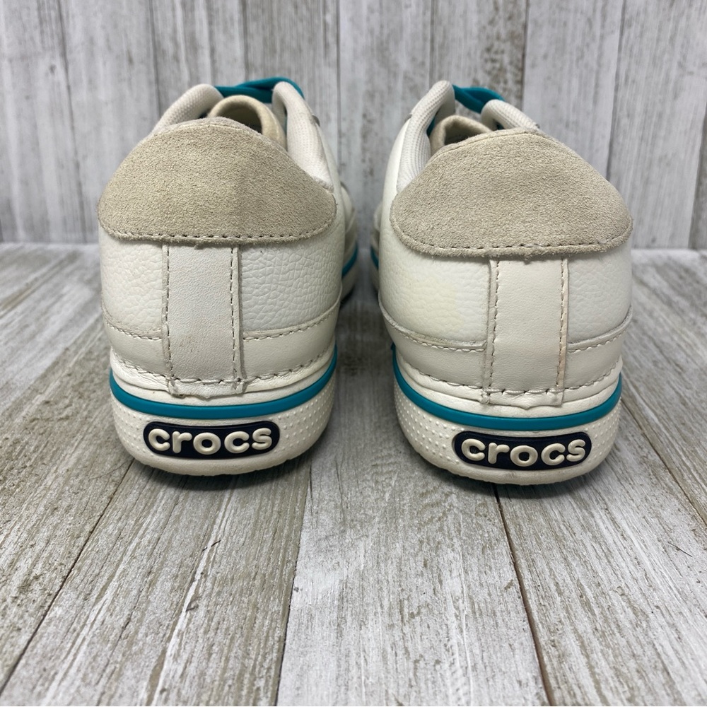 Crocs Golf Shoes Hank Haney Bradyn White Turquoise Blue Womens Size 7 - Picture 5 of 13